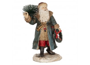 Vánoční dekorace socha Santa se stromkem - 17*12*25 cm