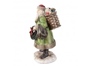 Vánoční dekorace socha Santa s nůší dárků - 12*10*20 cm