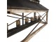Béžovo-černé antik stropní světlo v Industrial stylu Bocco - 99*30*70 cm