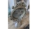 Stříbrno-šedé antik dekorativní stolní zrcadlo Édith - 16*11*29 cm