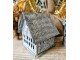 Zinkový antik plechový domek na svíčku Junker - 9*9*10cm