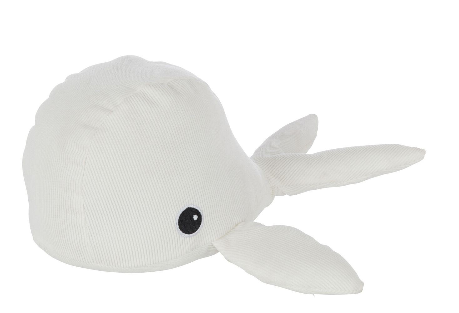 Bílá dveřní zarážka velryba Whale - 20*31*17cm