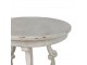 Šedý antik dřevěný odkládací stolek Jimmy - Ø 66*64 cm