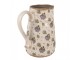 Béžový keramický džbán s květy šeříku Lilac L - 21*15*23 cm