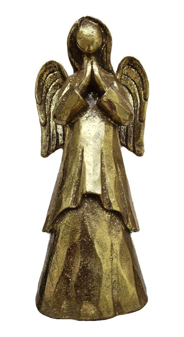 Levně Zlatý antik dekorační anděl Anjel - 8*5,5*20 cm US105039-2