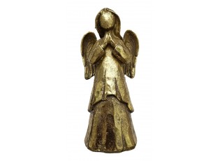 Zlatý antik dekorační anděl Anjel - 8*4*15 cm