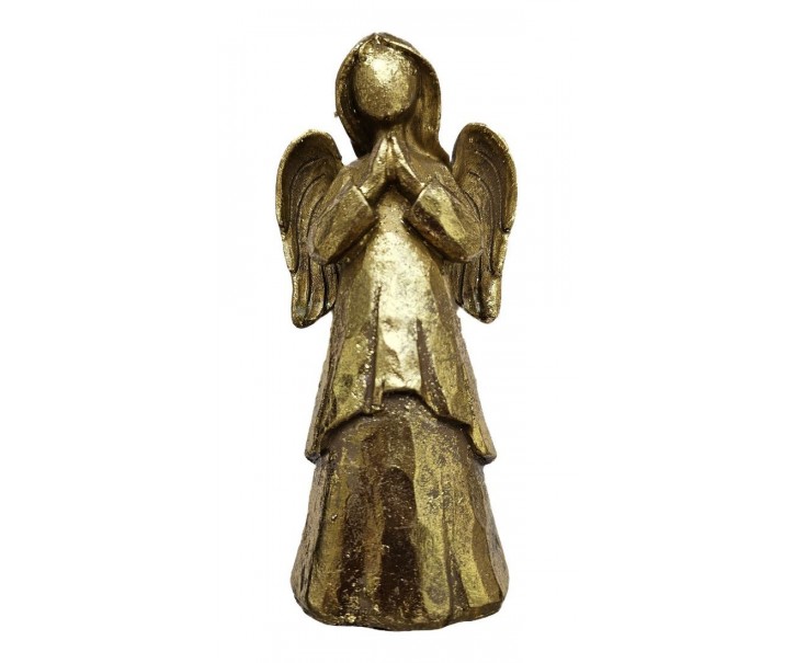 Zlatý antik dekorační anděl Anjel - 8*4*15 cm