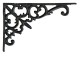 Černá antik litinová policová konzole Ornament - 18*3,5*12 cm