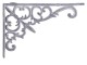 Šedá antik litinová policová konzole Ornament - 18*3,5*12 cm