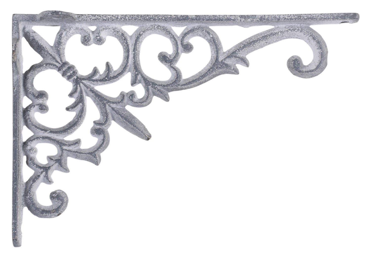 Šedá antik litinová policová konzole Ornament - 18*3,5*12 cm Chic Antique