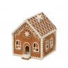 Vánoční perníková chaloupka s Led světýlky Gingerbread House - 18*15*17cm Barva: hnědá se sněhemMateriál: PolyresinHmotnost: 0,8 kg