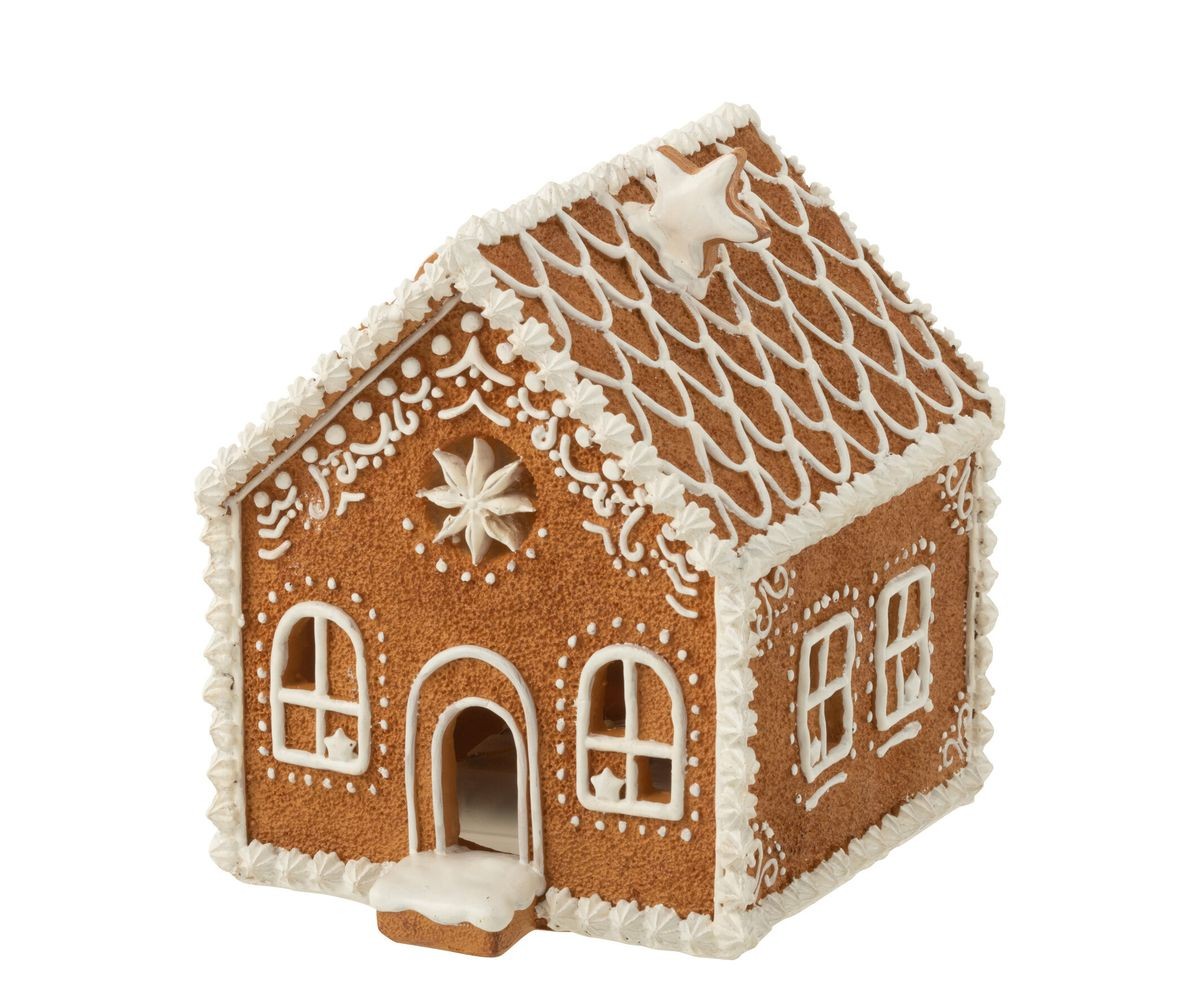 Vánoční perníková chaloupka s Led světýlky Gingerbread House - 18*15*17cm J-Line by Jolipa