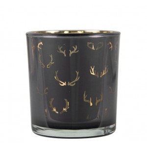 Granitový skleněný svícen s parohy Antlers S - 7*7*8cm