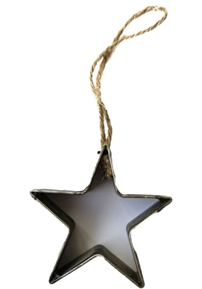 Levně Zinková antik závěsná ozdoba hvězda - 6*1,5*6cm 15L00022