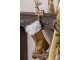 Vánoční zlato-hnědá punčocha - 30*45 cm