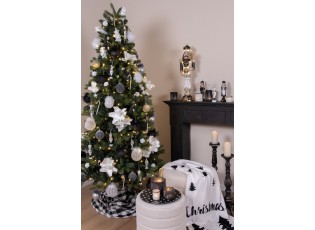 Černá antik vánoční dekorace soška Louskáček na stráži - 7*7*23 cm