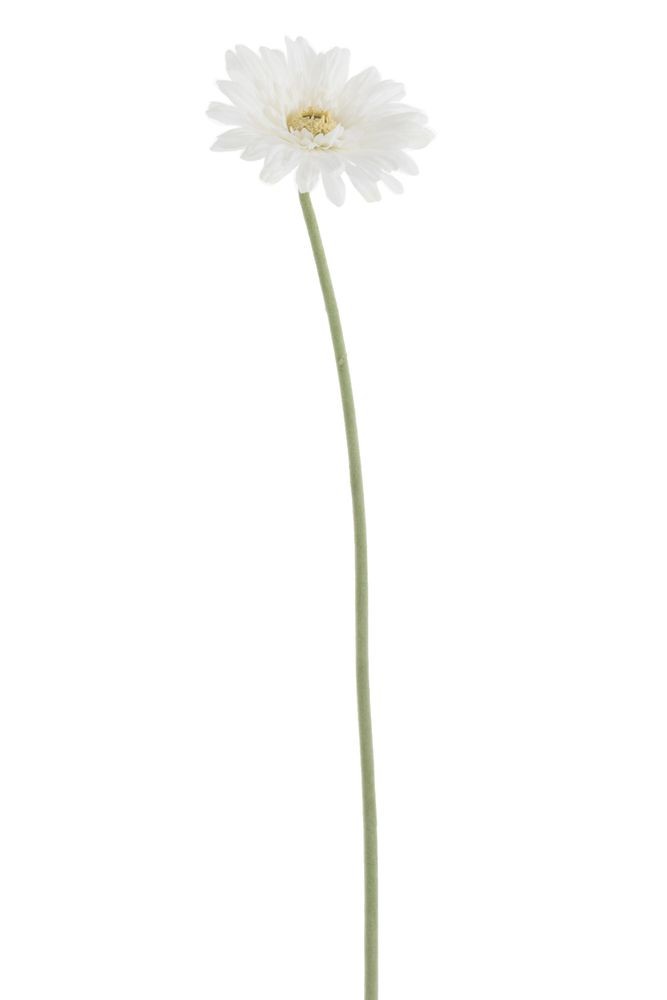 Bílá umělá dekorativní květina Gerbera - 10*10*64 cm