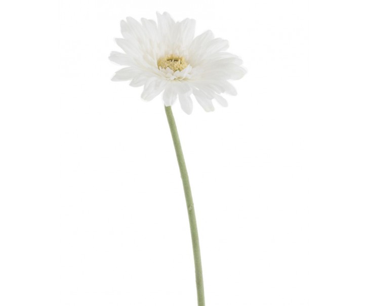 Bílá umělá dekorativní květina Gerbera - 10*10*64 cm