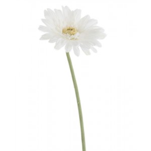 Bílá umělá dekorativní květina Gerbera - 10*10*64 cm