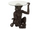 Odkládací kulatý stůl s nohou ve tvaru opice Ape Brown - 52*48*62 cm