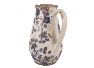 Dekorativní keramický džbán s modrými květy Blusia - 17*13*22 cm