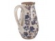 Dekorativní keramický džbán s modrými květy Blusia - 17*13*22 cm