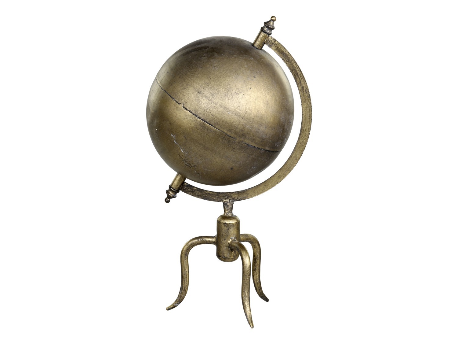 Levně Mosazný antik dekorativní glóbus na podstavci Globe - 20*17*36 cm 64084813