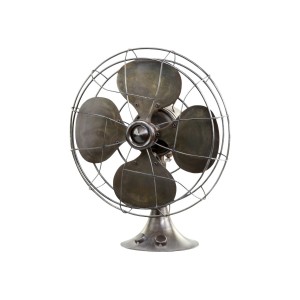 Mosazný dekorativní retro ventilátor na podstavci Factory - 31*21*37cm