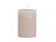 Růžová široká svíčka Rustic pillar rose - Ø 7*10cm/ 40h