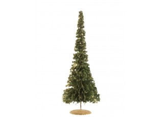 Zelený dekorační vánoční stromek s glitry - 20*20*50 cm