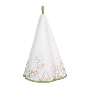 Bavlněná kulatá utěrka s lučními květy Wildflower Fields - Ø 80 cm