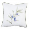 Bavlněný povlak na polštář s olivami Olive Fields - 40*40 cm Barva: bílá, zelená, modráMateriál: 100% bavlna