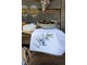 Bavlněný povlak na sedák s volánky a olivami Olive Fields - 40*40 cm