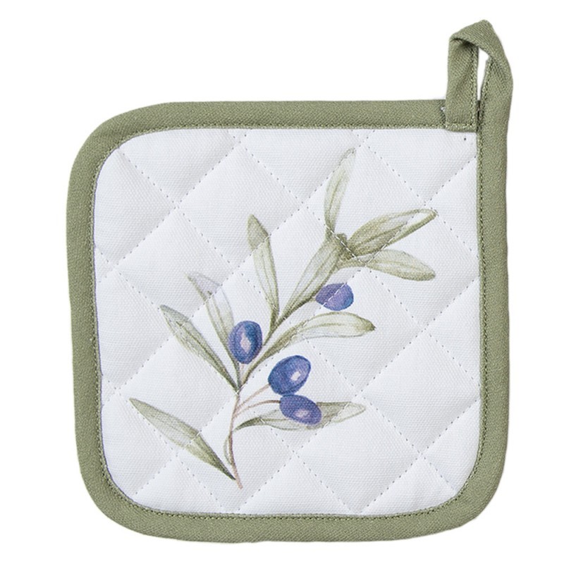 Bavlněná dětská chňapka - podložka s olivami Olive Fields - 16*16 cm