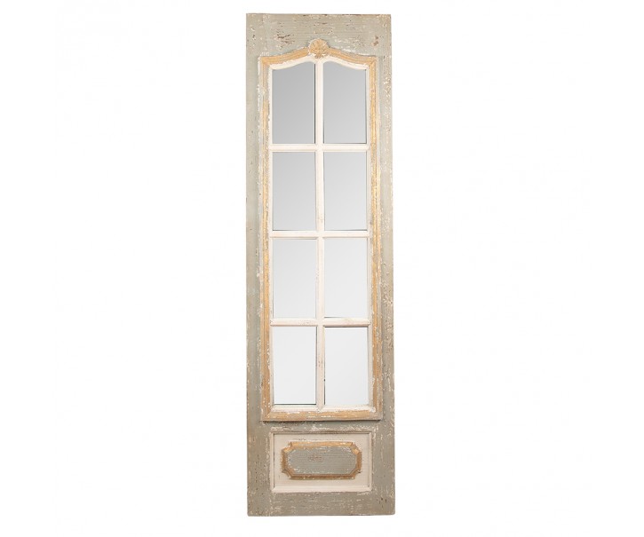Šedozlatý antik dekorativní panel na postavení French - 50*4*172 cm