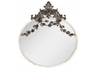 Béžové antik nástěnné zrcadlo s květy Villié - 51*4*57 cm
