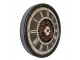 Černé antik nástěnné hodiny s ozubenými kolečky - Ø 76*8 cm / 3*AA