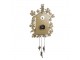 Zlaté antik nástěnné dekorační hodiny ve tvaru kukaček - 36*8*86 cm / 1*AA