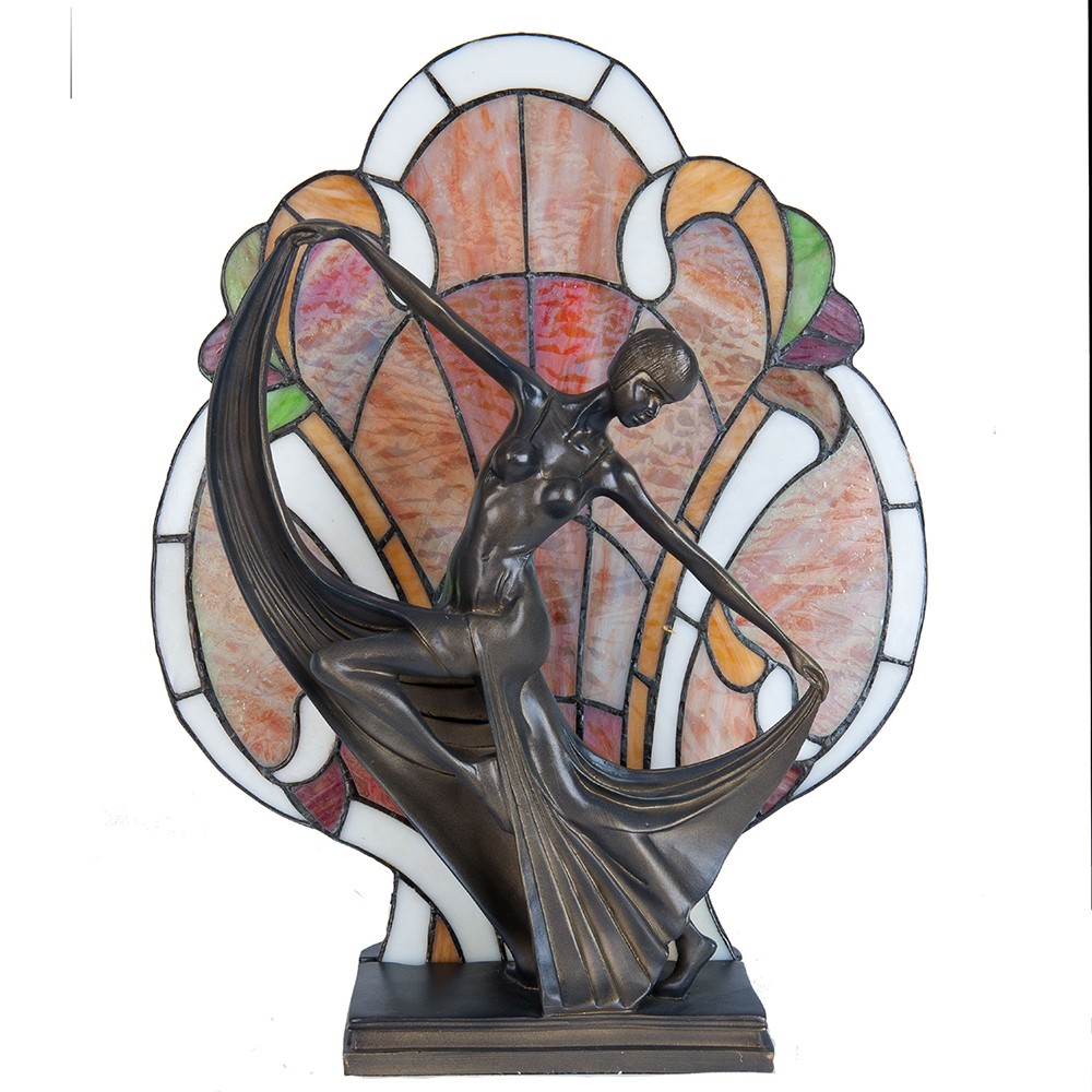 Stolní lampa Tiffany tančící žena Women- 35*15*44 cm E14/max 1*40W