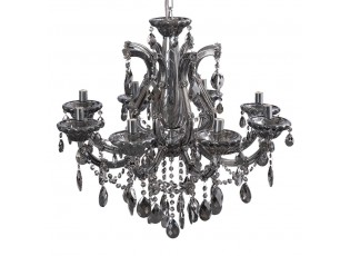 Velký stříbrný křišťálový lustr Marshal - Ø 70x60/185 cm E14/max 8x40W
