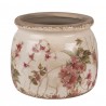 Béžový keramický obal na květináč s květy Lilie S - Ø 12*10 cmBarva: Béžová antik, tmavě růžováMateriál: keramikaHmotnost: 0,37 kg