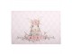 6ks růžové bavlněné prostírání s králíčkem Floral Easter Bunny - 48*33 cm