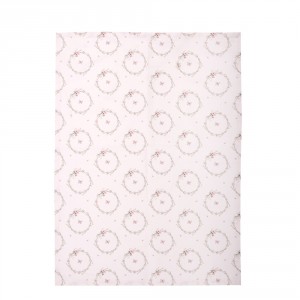 Růžová bavlněná utěrka s květy Floral Easter Bunny - 50*70 cm