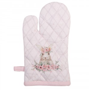 Bavlněná dětská chňapka - rukavice s králíčkem Floral Easter Bunny - 12*21 cm