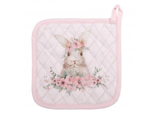 Bavlněná chňapka - podložka s králíčkem Floral Easter Bunny - 20*20 cm