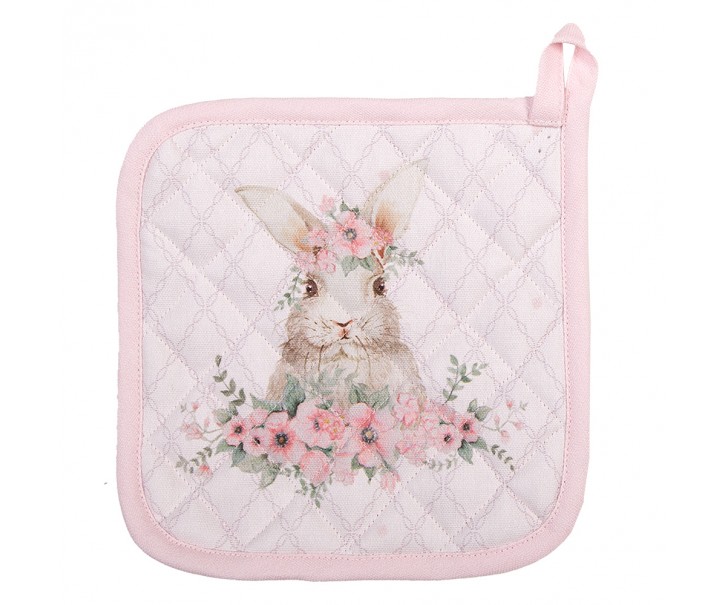 Bavlněná chňapka - podložka s králíčkem Floral Easter Bunny - 20*20 cm