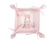 Růžový bavlněný košík na pečivo s králíčkem Floral Easter Bunny - 35*35*8 cm