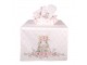 Růžový bavlněný košík na pečivo s králíčkem Floral Easter Bunny - 35*35*8 cm