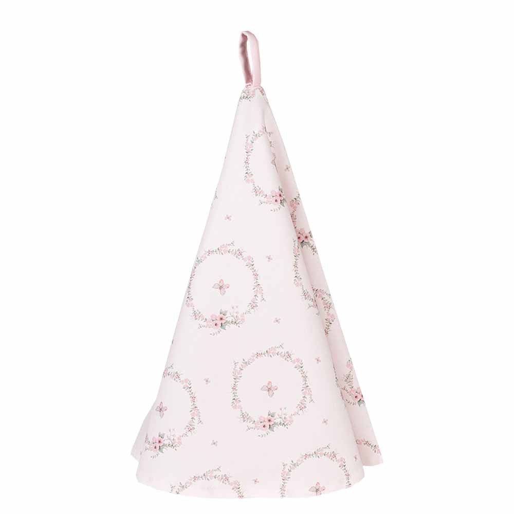 Bavlněná kulatá utěrka s květy Floral Easter Bunny - Ø 80 cm