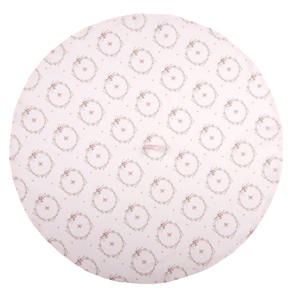 Bavlněná kulatá utěrka s květy Floral Easter Bunny - Ø 80 cm